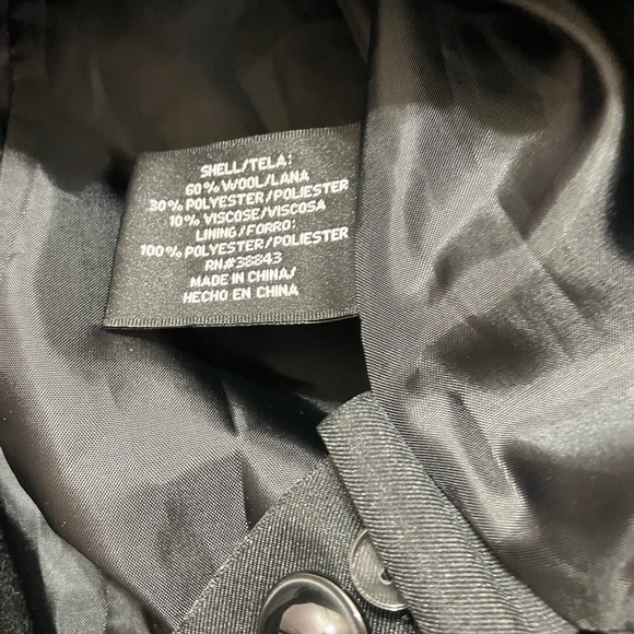 East 5th Black Wool Blend Peacoat (SP) - Picture 4 of 7